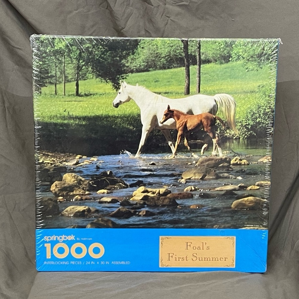 Vtg 90's Springbok by Hallmark “Foals First Summer” 1000 piece puzzle Sealed